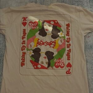 Katy Perry Vegas Residency Tan Tee with Card Detail